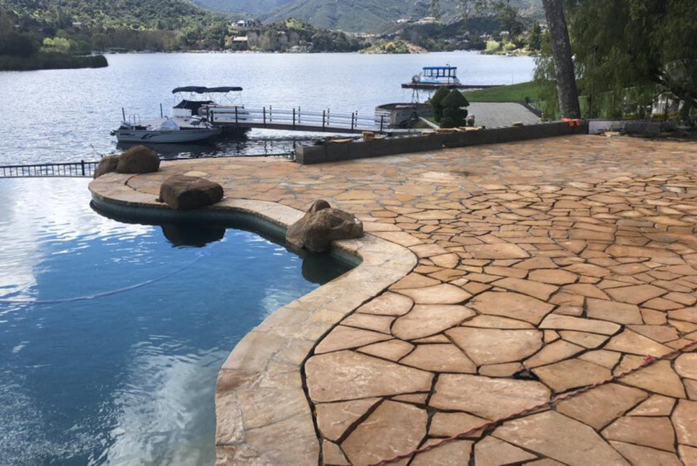 Lake Sherwood Flagstone project
